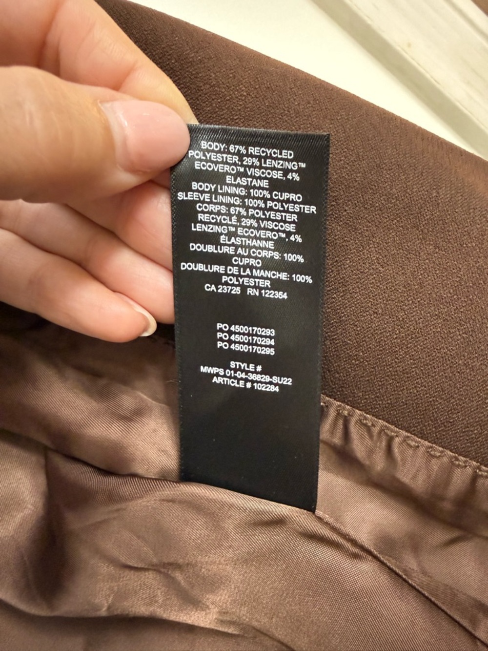 NWT Babaton New Agency Blazer in Coffee Bean Brown Size Small Aritzia #102284 - Picture 7 of 11